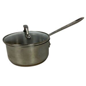 Emeril Cookware 1.5 Qt Saucepan Stainless Steel Copper Core With Glass Lid